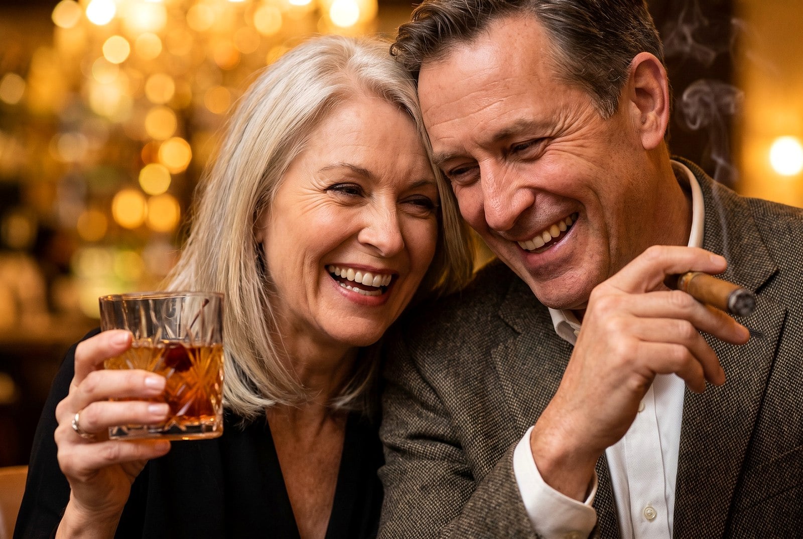 Couple celebrating at the event